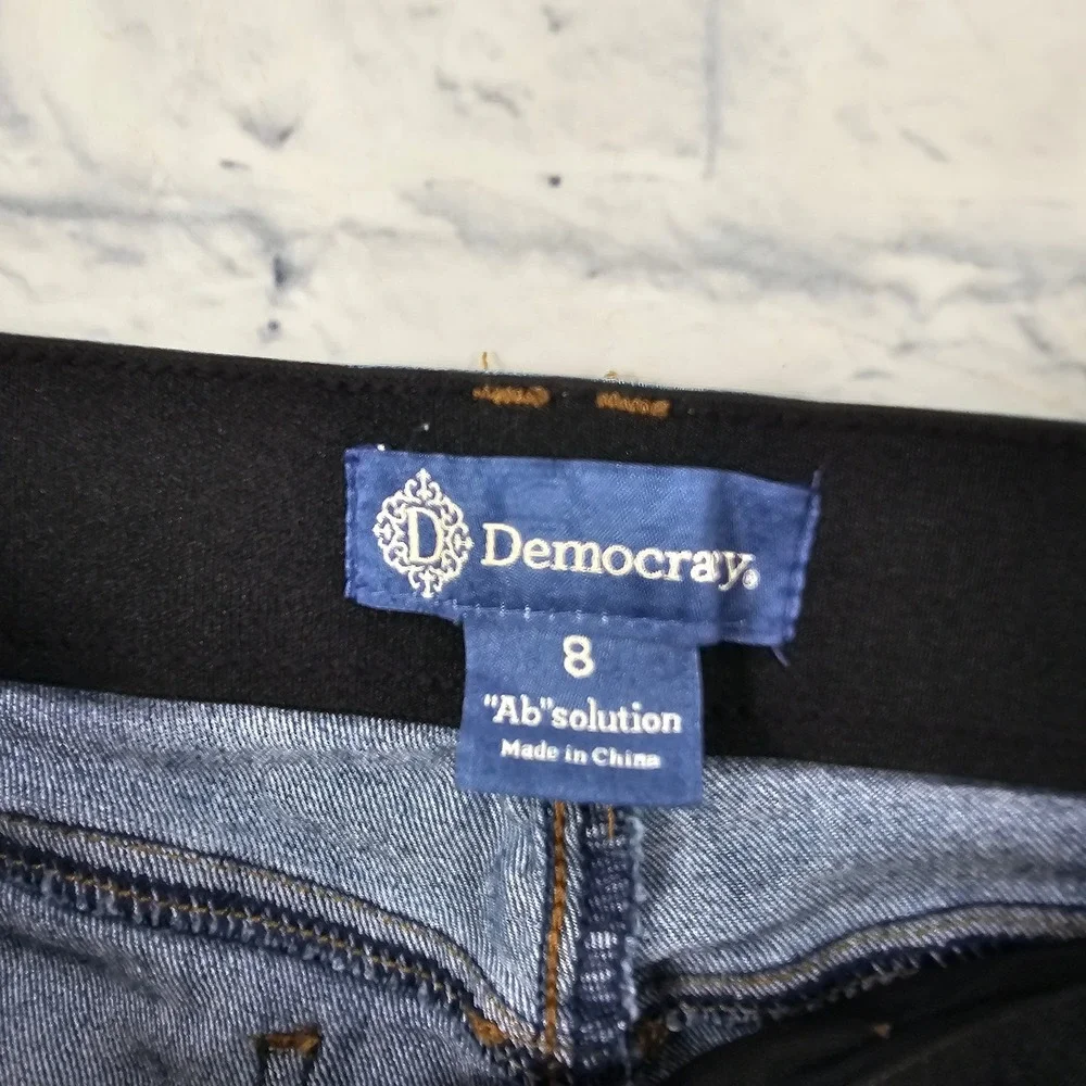 Democracy Jeans Womens 8 Blue Ab Solution Booty Lift Jegging Dark Wash Stretch